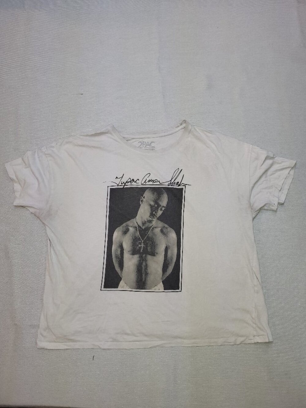 2Pac Tupac Shakur Graphic T-Shirt White XL Bravado Licensed